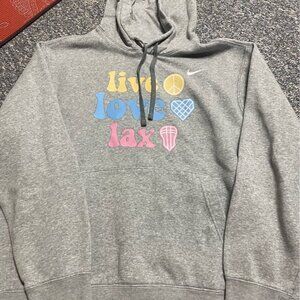 Live love lax Nike women’s hoodie size L lacrosse
